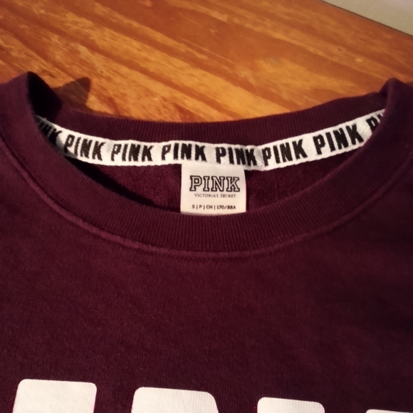 Victoria's Secret PINK burgundy sweatshirt - Picture 4 of 6